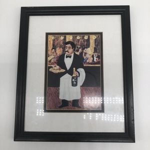 Guy Buffet Art Print Framed Signed Collector Painting Vintage Wall Hanging